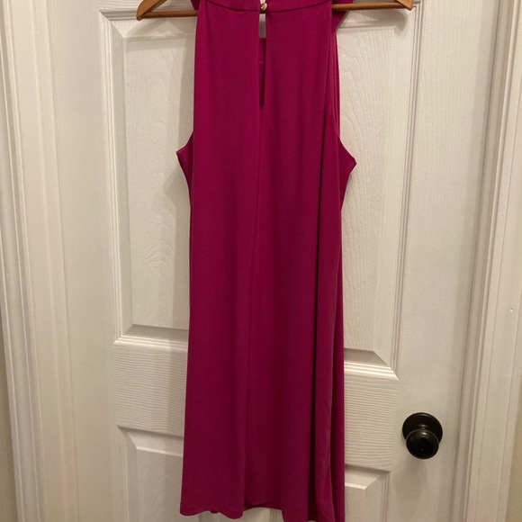 NWT Emma & Michelle pink sleeveless halter neck dress w/ gold buttons size L - Picture 5 of 8